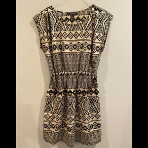 Aztec Mini Dress With Belt